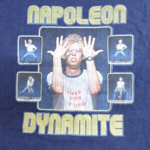 Vintage Napoleon Dynamite Shirt XL Blue 2005 Dance Moves